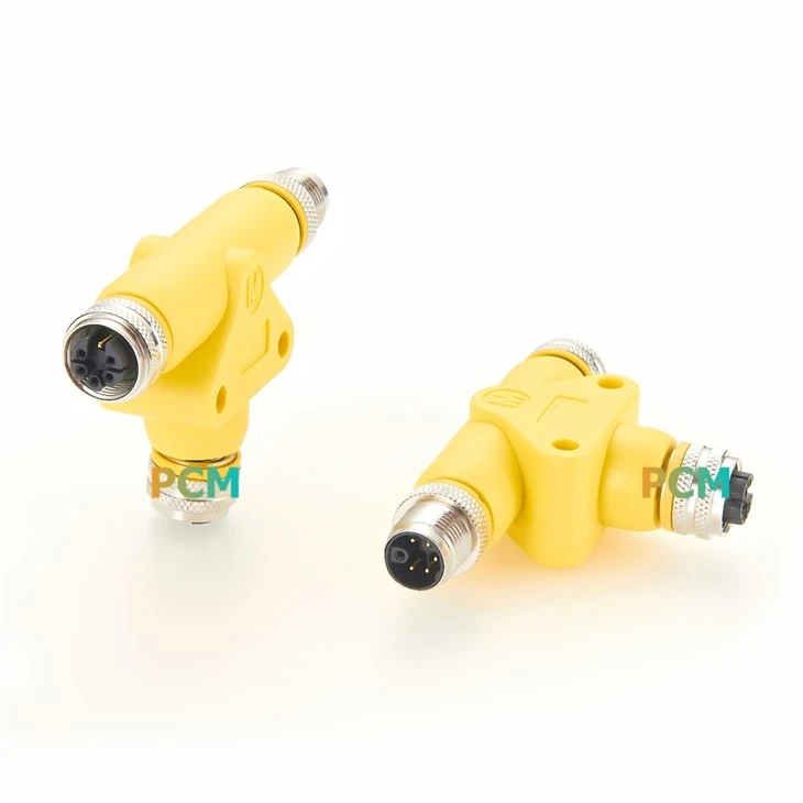 M12 M-Code Connector Tee Splitter suppliers