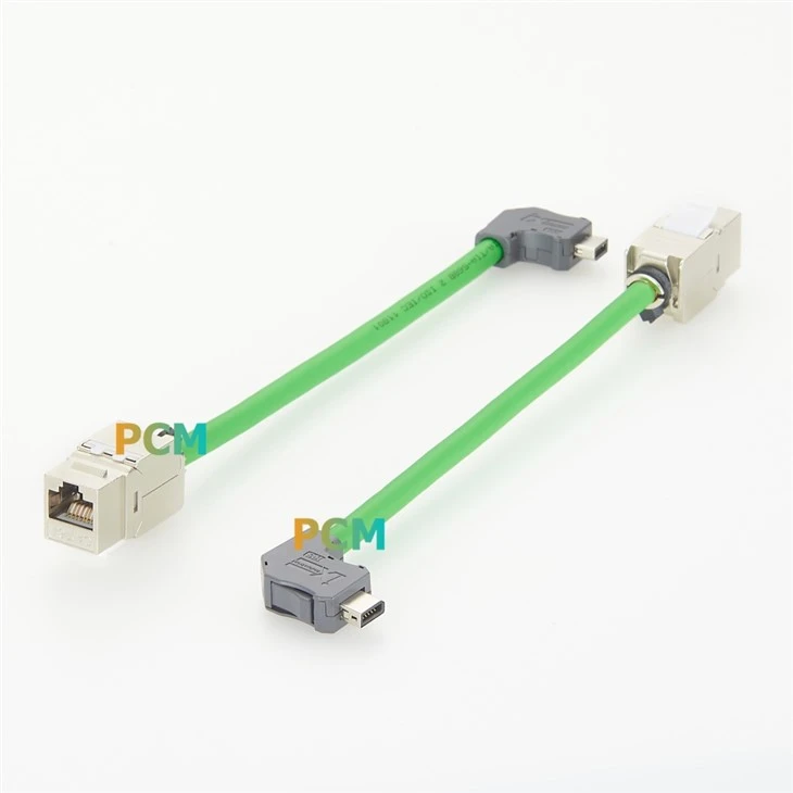 Right Angle IX A Key To RJ45 Cable factory