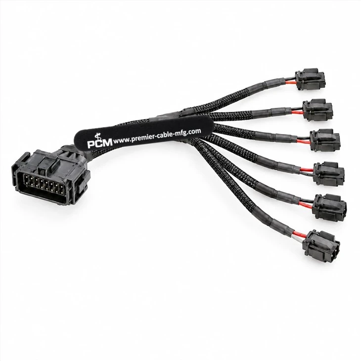 JAE MX84B012SF1 To Molex 43645-0200 1-to-6 Custom Wire Harness suppliers