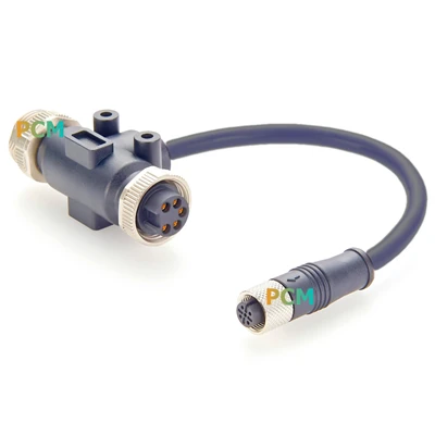 7/8" kuni M12 T-jagamiskaabel seadmetele DeviceNet ja NEMA2000
