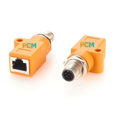 M12 kuni RJ45 Etherneti paneeli kinnitatav adapter